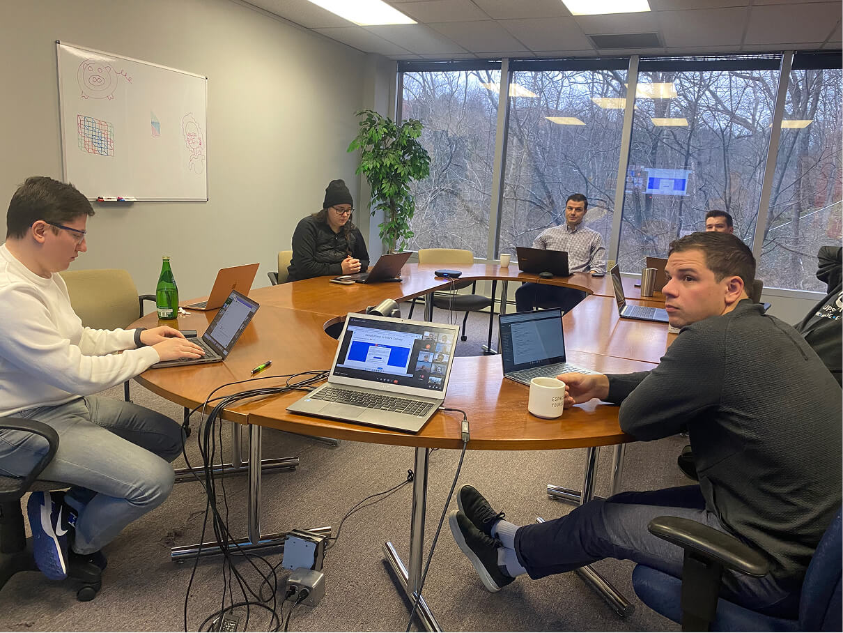 Upshift team members at work.