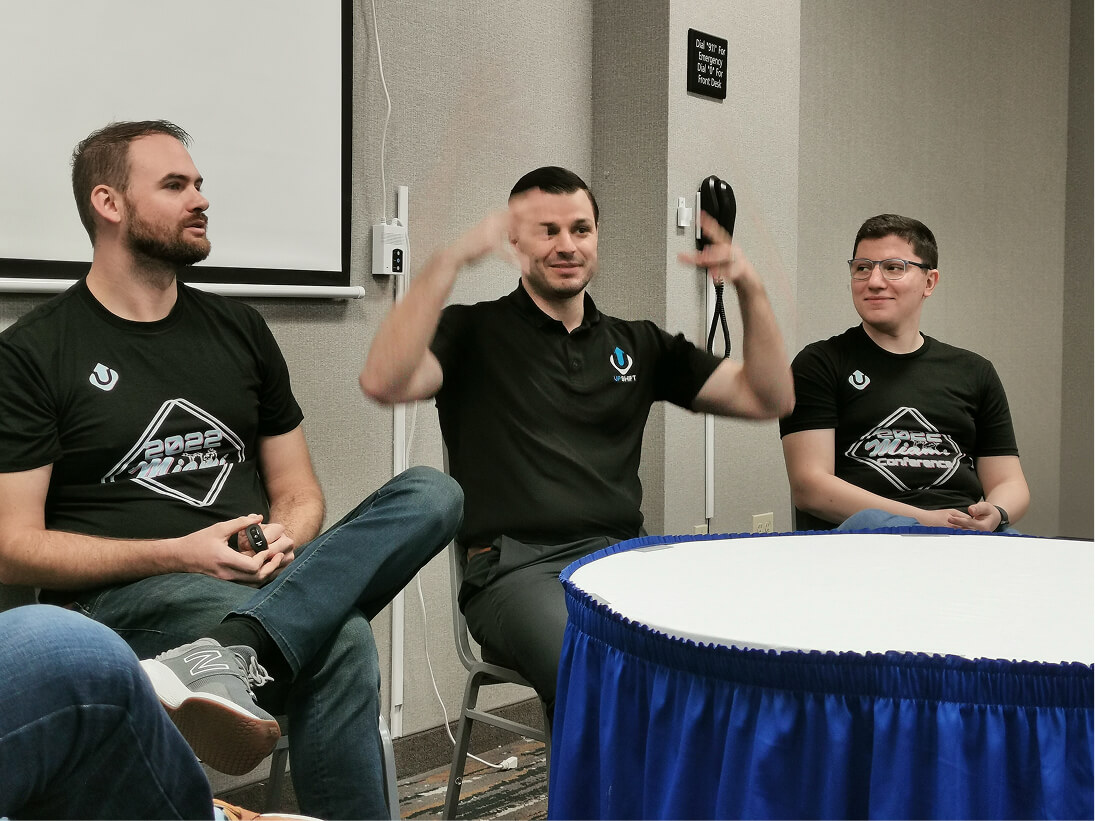 Upshift team members at work.